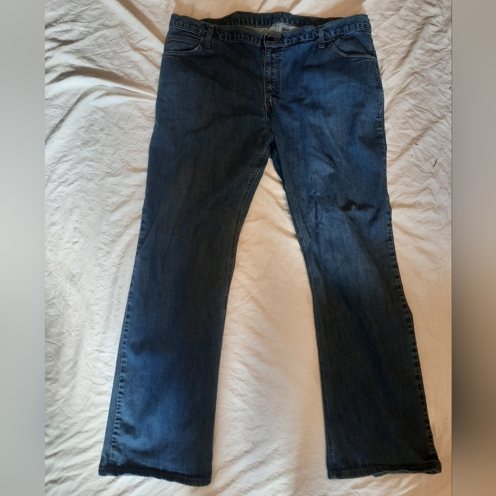 Crude FR Straight Leg Mens Jeans Cat 2 2112 Sz 42x34 Light Wash H&P Drilling